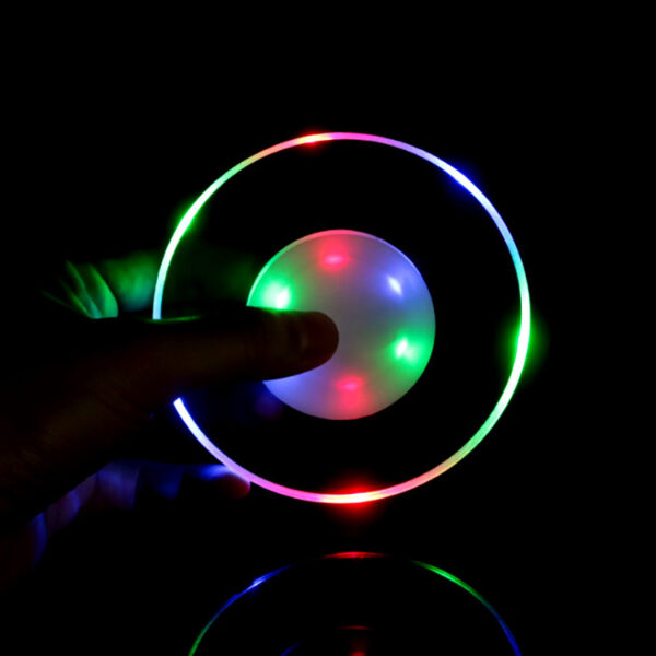LED Glow Coaster Acrylic Crystal Emitting Luminous Bar Cocktail Mug